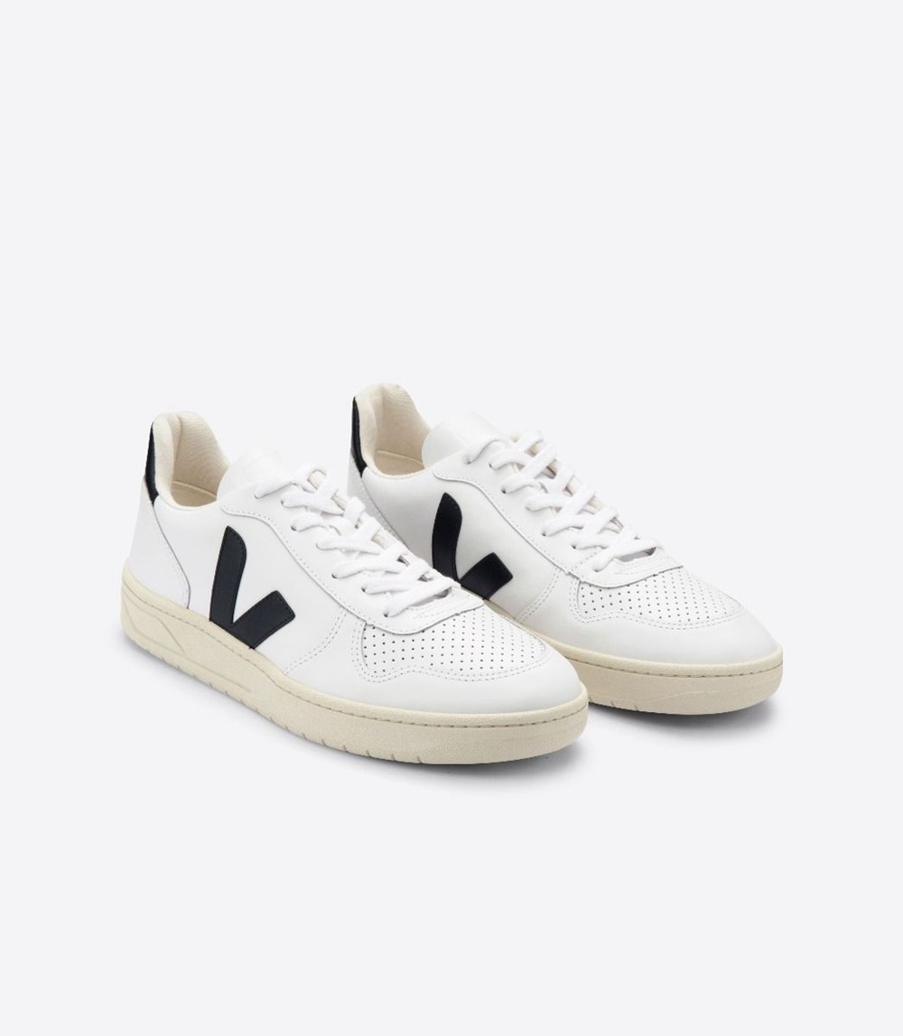 Veja Sneakers Barbati - V-10 Piele - Albi/Nigga - 6453927-QB